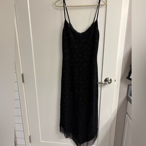 Vintage Scott McClintock black beaded fringe dress